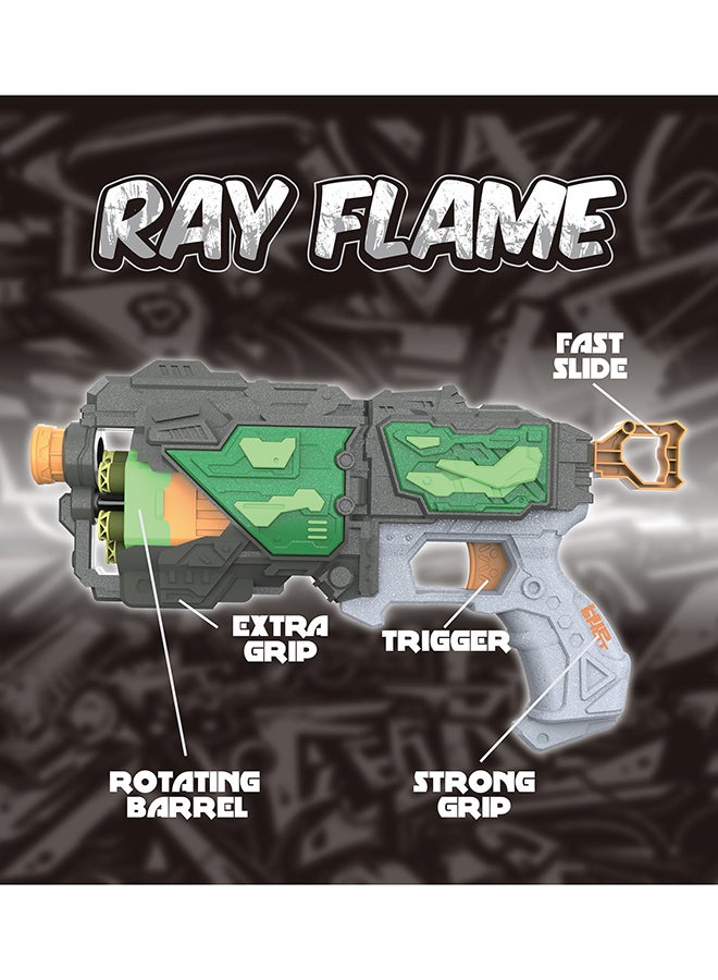 Hip Shot, Ray Flame Power Dart Blaster for Kids, Includes 6-Dart Rotating Barrel, Strong Grip Design, Pull-Back Action & Long Range Shooting, Foam Dart Toy Gun, Ages 8+, 59 ft - Image 5
